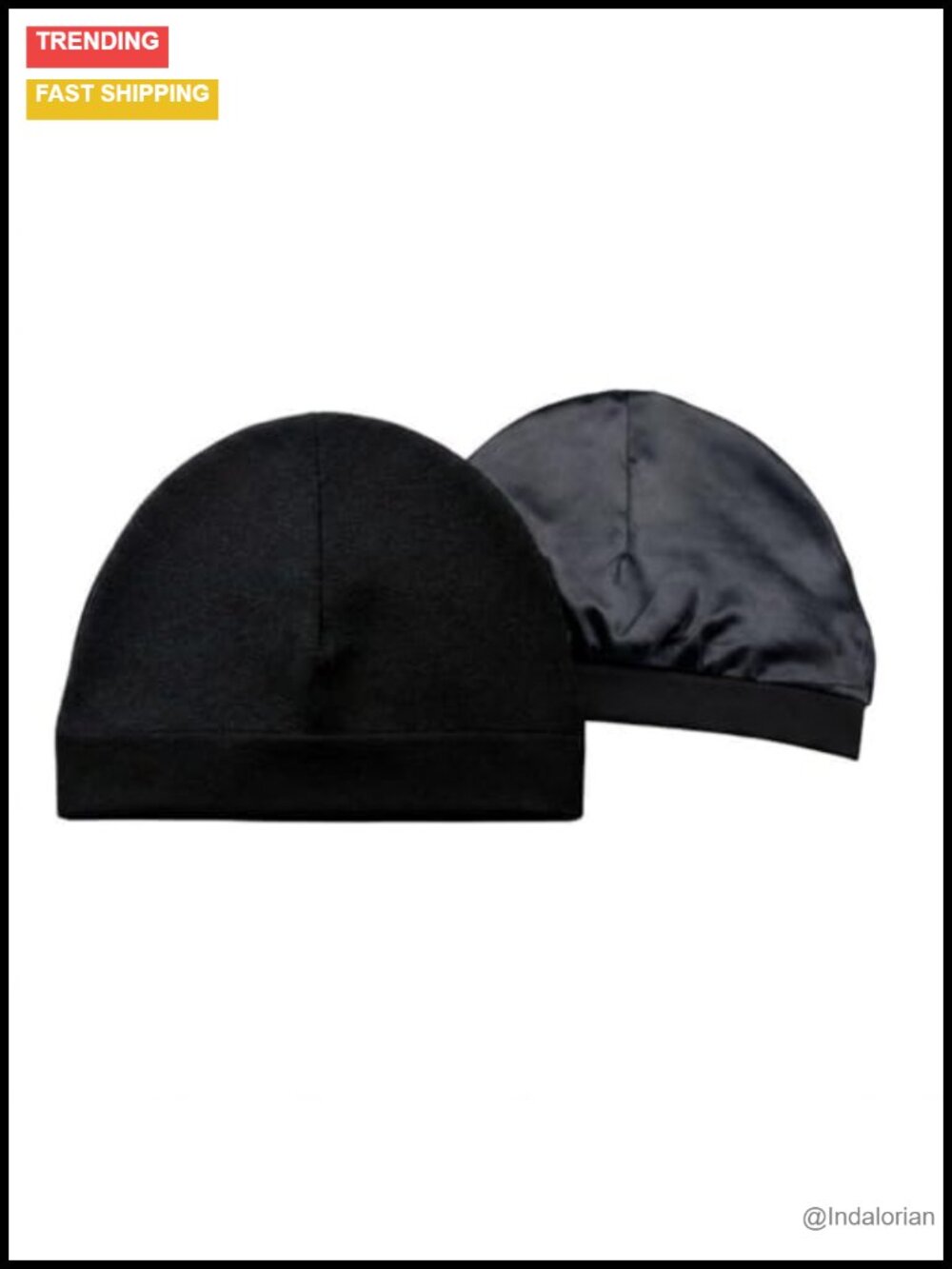 Satin Lined Skull Cap Stretch Beanie Hair Protection Sleep Cap
